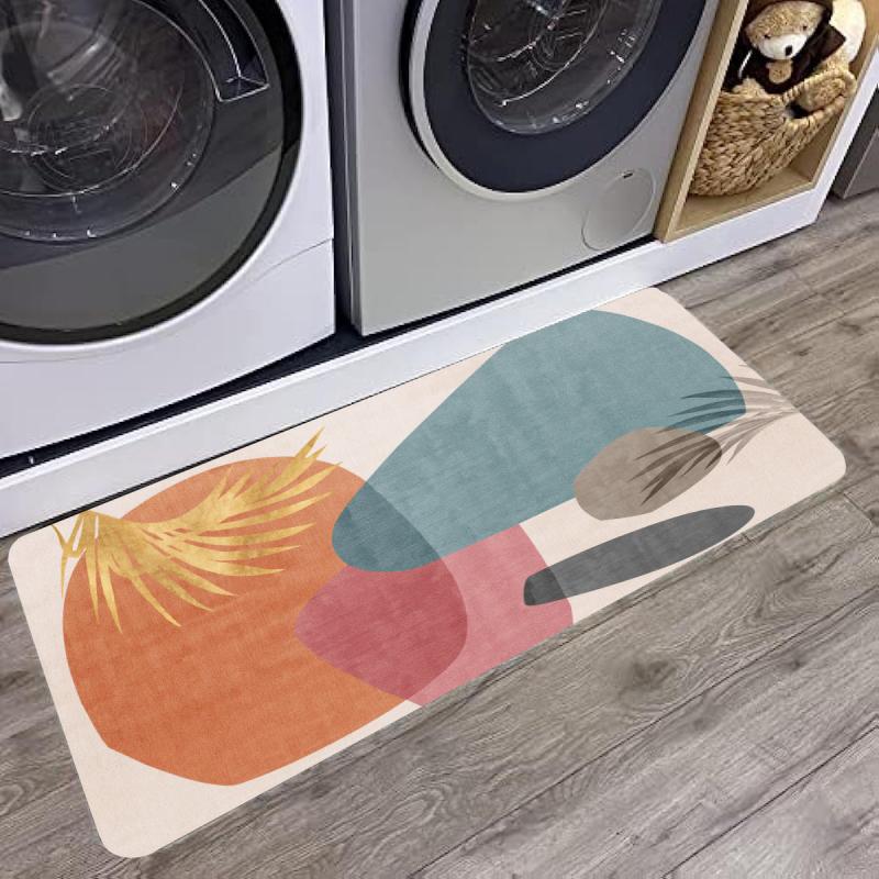 Irregular Geometric Floor Mat Soft Bathroom Rug