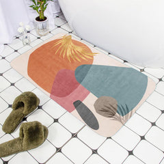 Irregular Geometric Floor Mat Soft Bathroom Rug