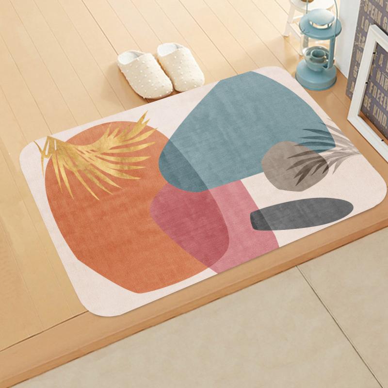 Irregular Geometric Floor Mat Soft Bathroom Rug