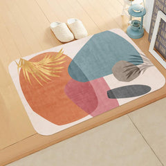 Irregular Geometric Floor Mat Soft Bathroom Rug
