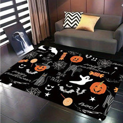 Skull Pumpkin Print Carpet Halloween Doormat Floor Mat Soft Carpet