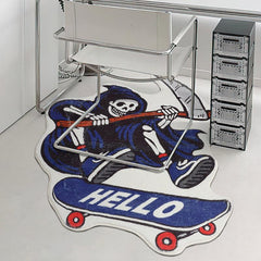 Ghostly Grim Reaper Plush Rug for Bedroom & Halloween Decor
