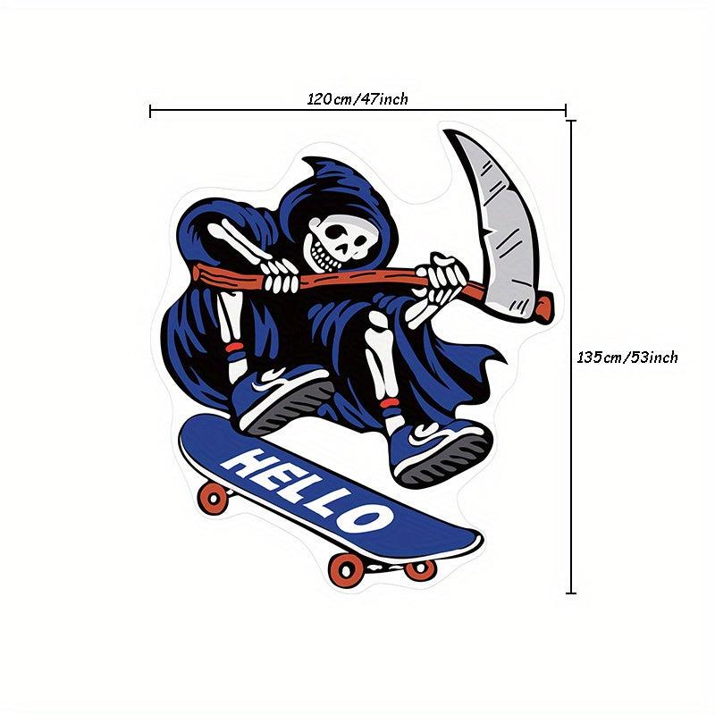 Ghostly Grim Reaper Plush Rug for Bedroom & Halloween Decor