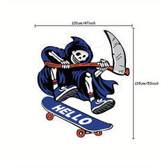 Ghostly Grim Reaper Plush Rug for Bedroom & Halloween Decor