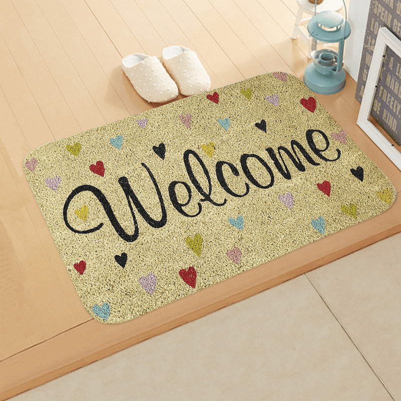 Love Heart Shaped Entrance Mat - Non Slip Kitchen Rug