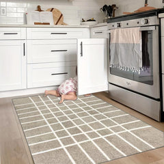 Waterproof Reversible Outdoor Rug Mat Vintage Boho Style Machine Washable