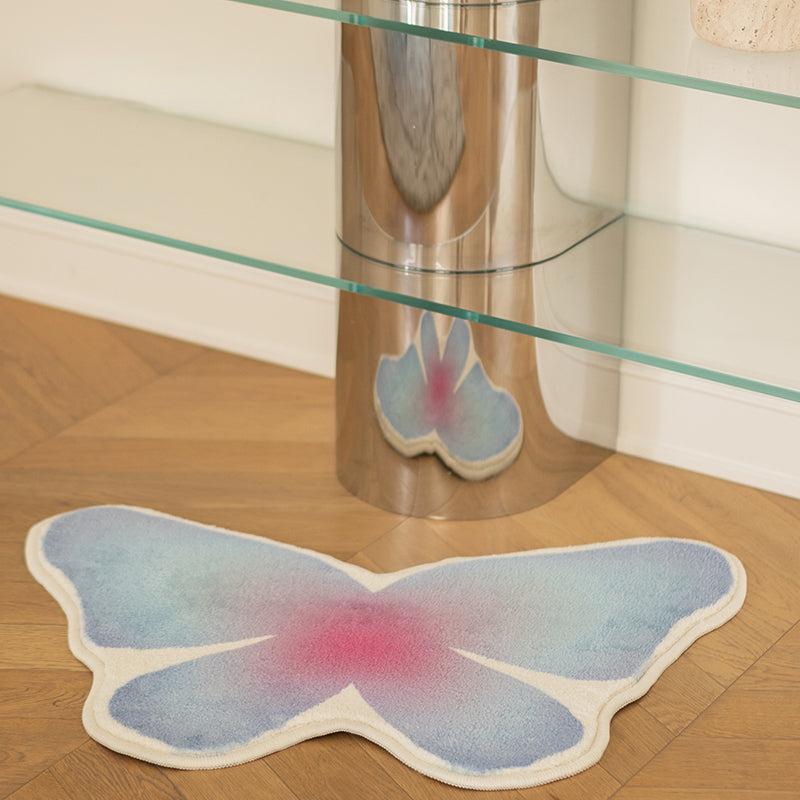 Butterfly Gradient Plush Carpet Thickened Kitchen Rug Non-slip Art Decor 50