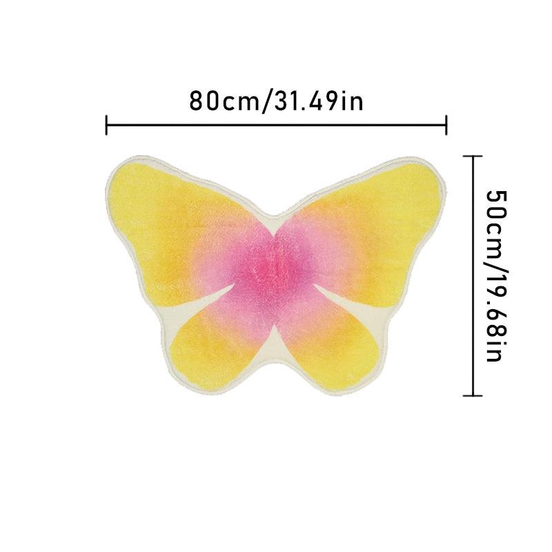 Butterfly Gradient Plush Carpet Thickened Kitchen Rug Non-slip Art Decor 50