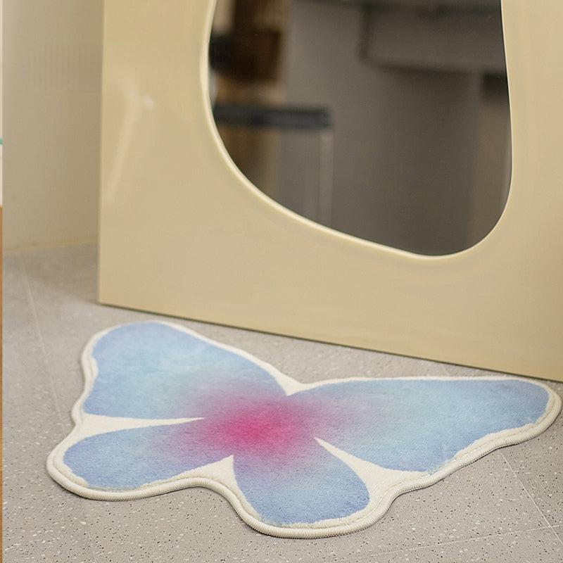Butterfly Gradient Plush Carpet Thickened Kitchen Rug Non-slip Art Decor 50
