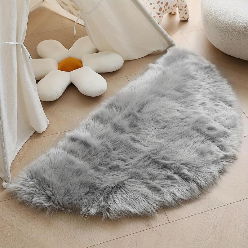 Fur Bedroom Rug Non-slip Floor Mat Pet Mat 11.81x23.62in