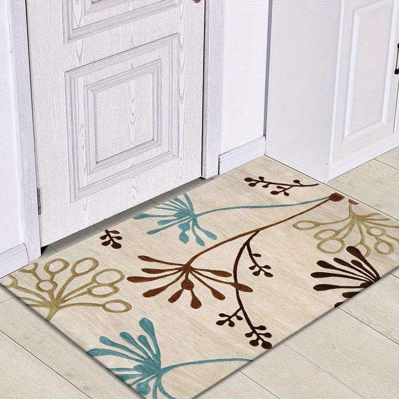 Thickened Welcome Door Mat Traditional Birds Non Slip Fluffy Throw Floor Mat