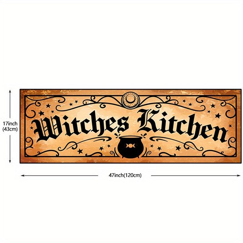 Retro Vintage Witches Halloween Rug Set Goth Occult Pattern
