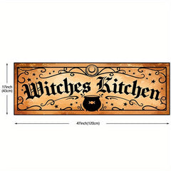 Retro Vintage Witches Halloween Rug Set Goth Occult Pattern