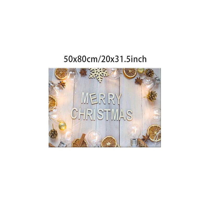 MERRY CHRISTMAS Lemon Lamp Kitchen Rug Waterproof Runner Rug 40x60,9
