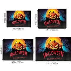 Halloween Area Rug Non-slip Cartoon Ghost Pumpkin Washable Carpet
