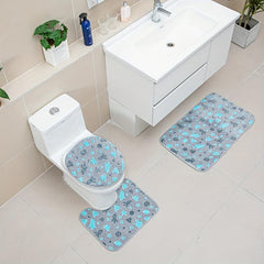 3pcs Night Light Floor Mat Sponge Bathroom Mat Set Non-slip Durable