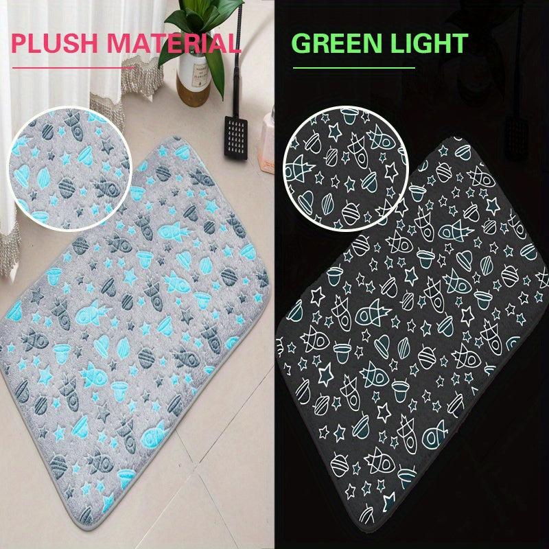3pcs Night Light Floor Mat Sponge Bathroom Mat Set Non-slip Durable