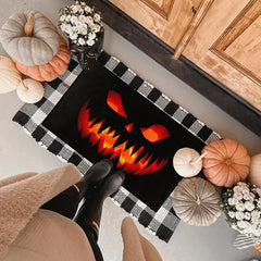 Halloween Pumpkin Demon Doormat - Non Slip & Durable Outdoor Entry Mat