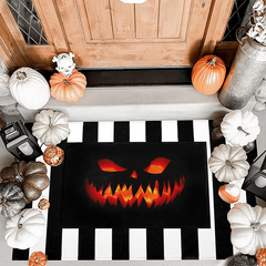 Halloween Pumpkin Demon Doormat - Non Slip & Durable Outdoor Entry Mat