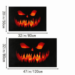 Halloween Pumpkin Demon Doormat - Non Slip & Durable Outdoor Entry Mat