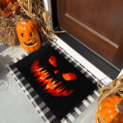 Halloween Pumpkin Demon Doormat - Non Slip & Durable Outdoor Entry Mat