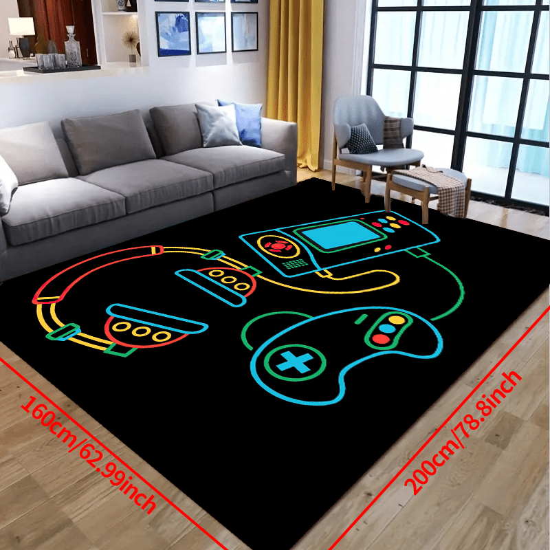 Video Gamer Area Rug Non-slip Game Bedroom Living Rugs
