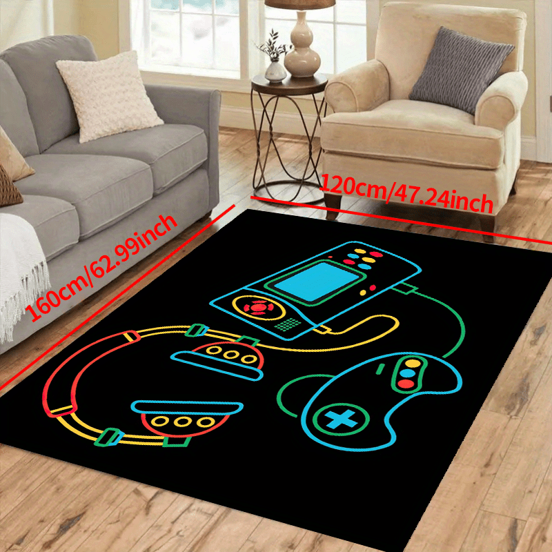 Video Gamer Area Rug Non-slip Game Bedroom Living Rugs