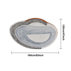 Fluffy Oval Area Rug for Living Room - Soft Plush Carpet