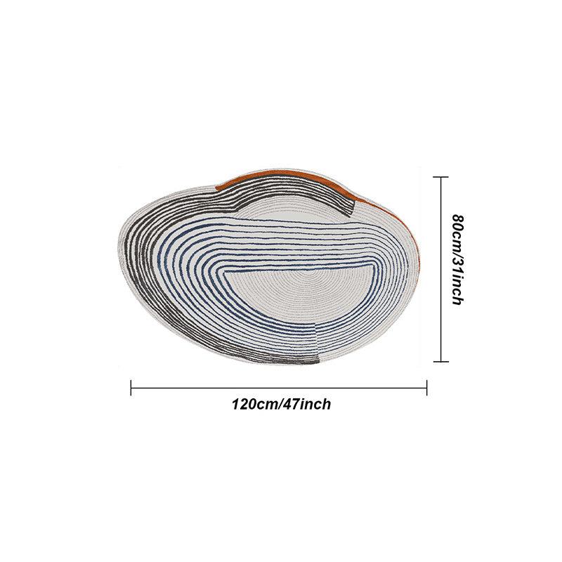 Fluffy Oval Area Rug for Living Room - Soft Plush Carpet