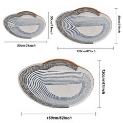 Fluffy Oval Area Rug for Living Room - Soft Plush Carpet