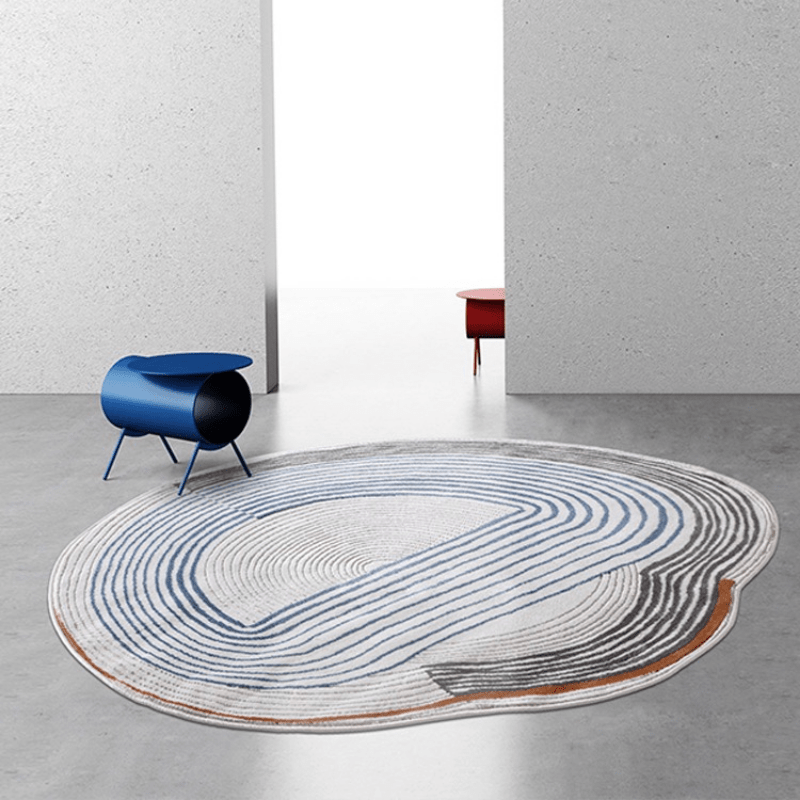 Fluffy Oval Area Rug for Living Room - Soft Plush Carpet