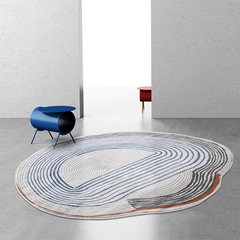 Fluffy Oval Area Rug for Living Room - Soft Plush Carpet