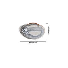 Fluffy Oval Area Rug for Living Room - Soft Plush Carpet