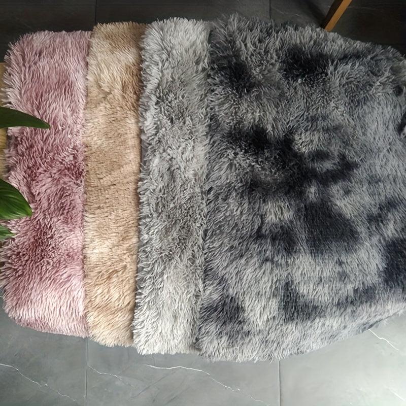 Tie Dyed Shaggy Plush Area Rug Soft Fluffy Non Slip Washable