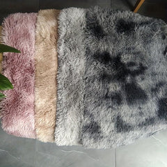 Tie Dyed Shaggy Plush Area Rug Soft Fluffy Non Slip Washable