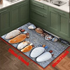 Soft Flannel Kitchen Floor Mat Non slip Waterproof Dirt resistant Mat