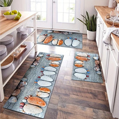 Soft Flannel Kitchen Floor Mat Non slip Waterproof Dirt resistant Mat