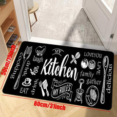 Absorbent Waterproof Kitchen Rug Set Anti Fatigue Runner Non Slip