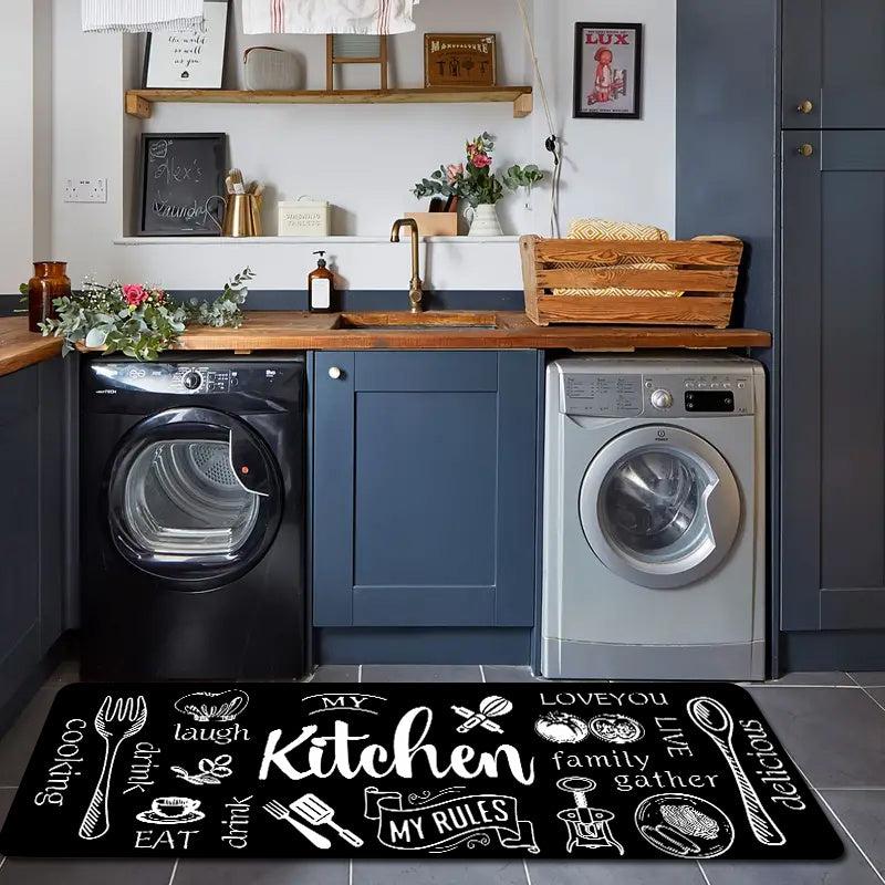 Absorbent Waterproof Kitchen Rug Set Anti Fatigue Runner Non Slip