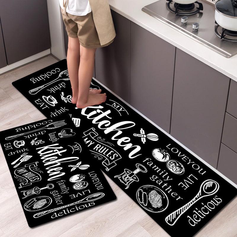 Absorbent Waterproof Kitchen Rug Set Anti Fatigue Runner Non Slip