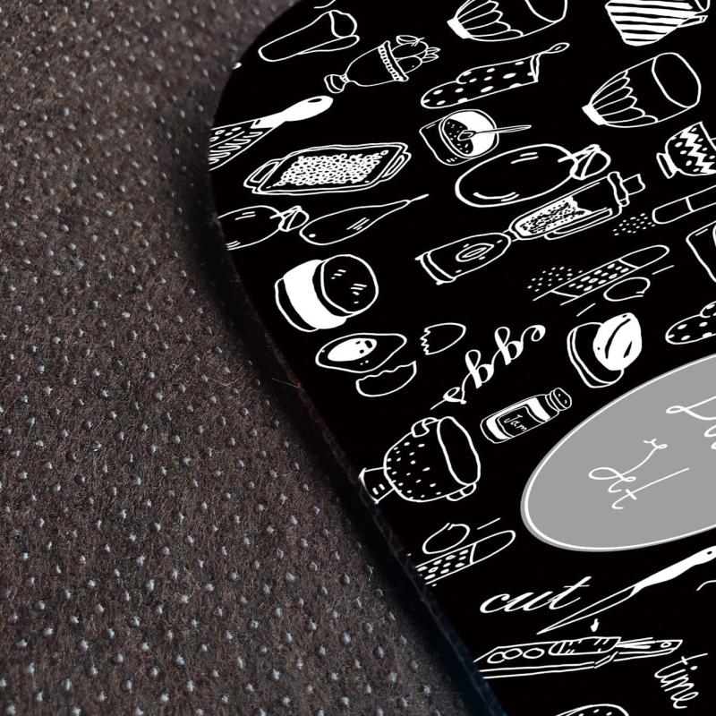 Patterned Food Floor Mat Kitchen Rugs