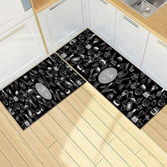 Patterned Food Floor Mat Kitchen Rugs