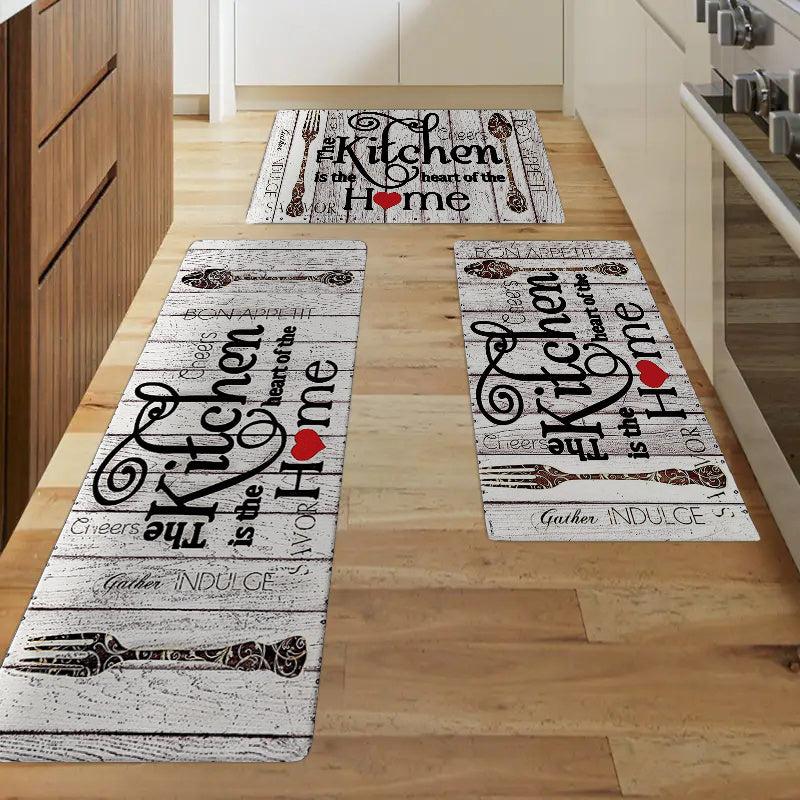 Farmhouse Kitchen Mats Cushioned Anti Fatigue Comfort Mat Rectangular