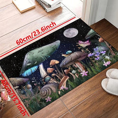 Cartoon Mushroom Snail Non-Slip Rug for Living Room Bedroom