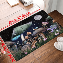 Cartoon Mushroom Snail Non-Slip Rug for Living Room Bedroom