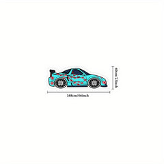 Car Graffiti Area Rug for Kids Bedroom Creative Printed Floor Mat