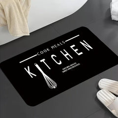 Letter Graphic Kitchen Rug Modern Anti-slip Mat Home Decor