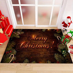 1pc Christmas Mat For Entry Door Porch Indoor And Outdoor Home Decoration