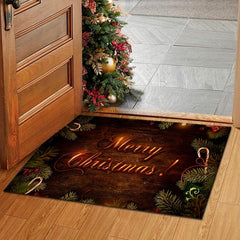 1pc Christmas Mat For Entry Door Porch Indoor And Outdoor Home Decoration