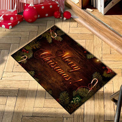 1pc Christmas Mat For Entry Door Porch Indoor And Outdoor Home Decoration